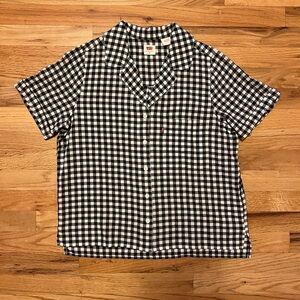 Levi's Black and White Plaid Shirt